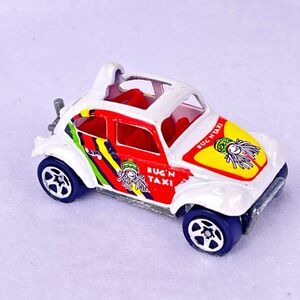 Hot Wheels 1983 VW Baja Bug N Taxi Volkswagen Rhasta Made Red &White